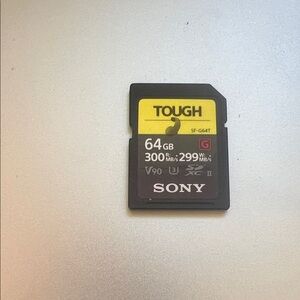 Sony TOUGH 64GB SD Card - Black & Yellow